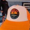 Picture of Orange Hi Viz Trucker Hat with Downwind Town logo